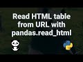 How to Web Scrape an HTML Table using Pandas Library in Python