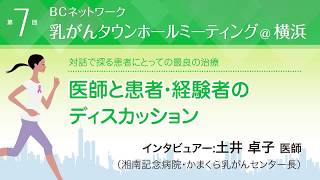 『医師と患者のトーク』司会：土井卓子湘南記念病院乳がんセンター長）と乳がん患者さん