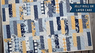 Fieldstone | Jelly Roll Quilt Pattern | Scrappy Quilt | Layer Cake Quilt Pattern