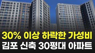 정말 싸졌네요.. 30%넘게 하락한 김포 신축 가성비 아파트 TOP4