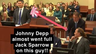 Johnny Depp almost goes Jack Sparrow on a rude guy in the courtroom today #johnnydepp #amberheard
