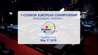 CEB 1-CUSHION 2019 European Championship - Jean Paul DE BRUIJN vs Johann PETIT