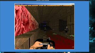 Odamex 6.3 Doom multiplayer online Running on Wine Linux.