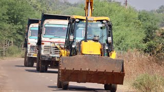 JCB 3dx Loading Mud in Tata 2518 Truck and Tata Tipper For Making Bricks