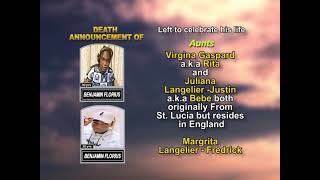 Benjamin Florius ~ Long Obituary