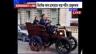 Sachin Tendulkar busy driving vintage cars in the UK