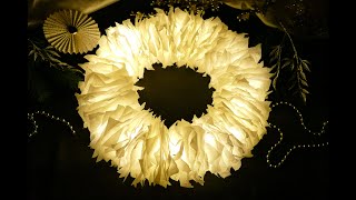 DIY Lichterkranz aus einem tollen Material – DIY Weihnachtskranz (preisgünstig) – DIY light wreath