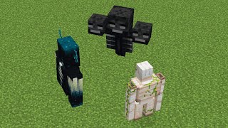 wither vs iron golem vs warden (who will win?)