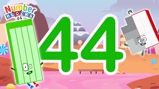 Numberblocks Magic Run Candy Land - Numberblocks Adventure 4 to find 44 |  Number Counting Fanmade