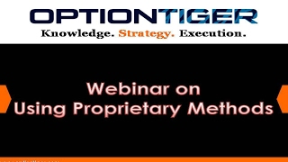 Webinar on "Using proprietary methods to craft Options strategies that have a 75% edge for being a w