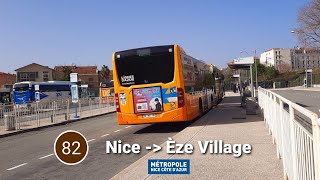 Nice Bus [ 82 ] Nice Vauban - Èze Village / Plateau de la Justice