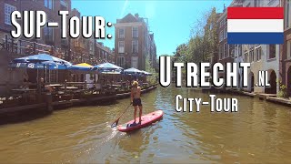 SUP-Tour Utrecht, Netherlands, 11,7km in 3:15 hours over canals through the charming city center