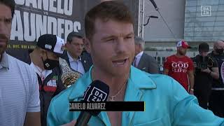 Canelo Reacts To INTENSE Face-Off Against Billy Joe Saunders