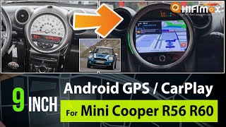 9 inch Android 11 GPS For Mini Cooper R56 R60 navigation touch screen Apple Carplay Android Auto!