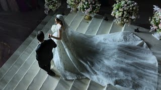 Stunning Bridal Walk: Dazzling Gown, Floral Wonderland !