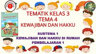 Kelas 3 Tematik : Tema 4 Subtema 1 Pembelajaran 1 (Kewajiban dan Hakku)