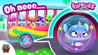 Fluvsies - Wheels On The Bus 🚌✨ Fun Kids Karaoke Song | Fluvsies - A Fluff to Luv 💗 TutoTOONS