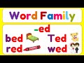 Word Family -ed | CVC Words -ed | Let's Read Three-Letter Words