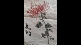 國畫菊花 練習Chinesische Tuschemalerei - Chrysanthemen/ chrysanthemum 水墨畫