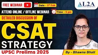 Free Live Webinar on  CSAT Strategy | CSAT के डर को कैसे दूर करें? |5th febuary | 5 PM | #csat #reel