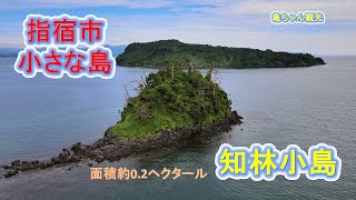 指宿市【知林小島】ドローン空撮4K　知林ヶ島の北約320メートルのところにある面積約0.2ヘクタールの小さな島　・風の谷のナウシカに出てくるオームみたいな島（PUDEL TANAMOBAさんより）