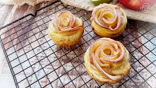 【動手做】 法式玫瑰蘋果派食譜, Rose apple tarts Recipe, 5分鐘學會 下午茶甜點, 玫瑰蘋果塔