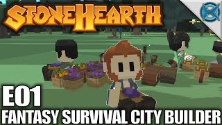 Stonehearth | Fantasy Survival City Builder | Let's Play Stonehearth Gameplay | S02E01