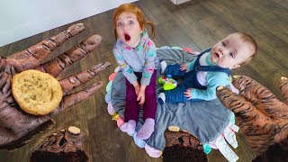Did Bigfoot Eat my cookie? Adley and Baby Brother find HIDDEN PRESENTS!!