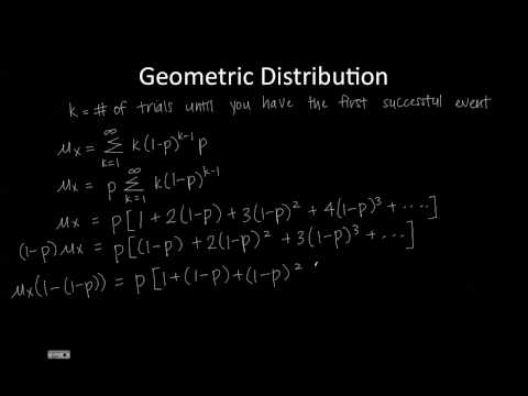 Geometric Distribution - Expected Value Geometric Distribution - Expected Value