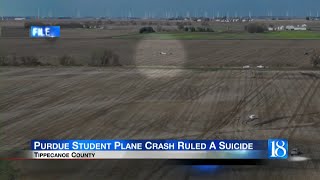 Purdue student plane crash ruled a suicide