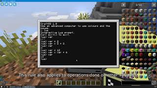 ComputerCraft Lua 1-3 » Fundamentals » Variables
