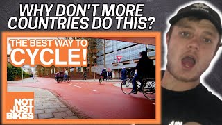 The Best Dutch Cycling Infrastructure | @NotJustBikes | TheCuriousBrit Reacts