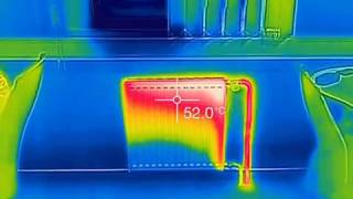 Radiator heating up - thermal camera (Flir One)