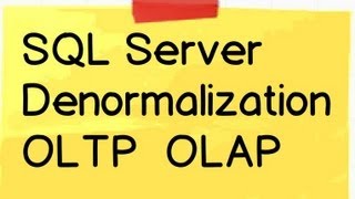 SQL Server training :- When do we apply de-normalization ?(Interview question)