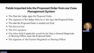 Submitting Proposed Orders Training 2025