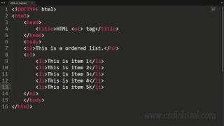HTML ol Tag
