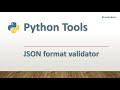 Python tools | JSON format validator