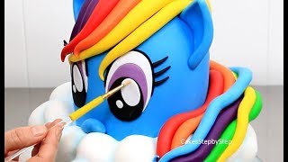 How To Make a RAINBOW DASH PONY Cake | My Little Pony Cake by Cakes StepbyStep