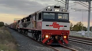 SCT Freight Train at Coolaroo (Locomotives SCT004 \u0026 SCT006)