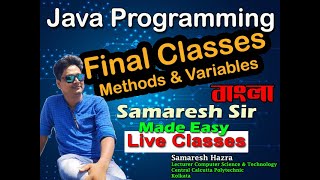 Final variables, methods & Classes with example | Java Programming | Bengali