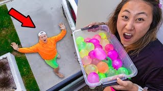 DROPPING WATER BALLOONS ON CARTER SHARER!!