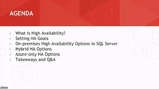 Data Architecture Day - Matt Gordon - Azure'd Availability: SQL Server HA In and To the Cloud