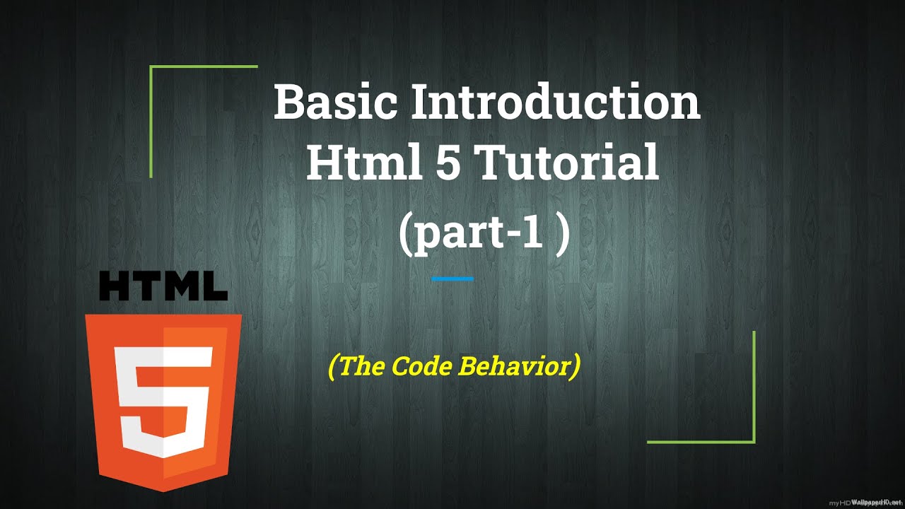 Html Introduction | Html Part-1 | Html 5 Tutorial - YouTube