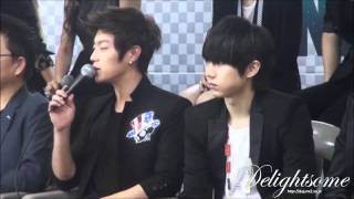 [Fancam] 110814 BEAST cute 2Jun @ United Cube Concert PressCon