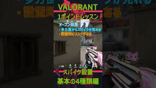 【VALORANT】立ち回りポイント解説 設置の種類解説編【初心者向け】 #valorant #ヴァロラント#valorant立ち回り