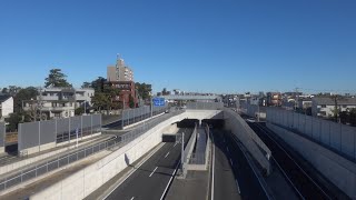 横須賀・総武快速線(下り)　市川→船橋　左車窓　2021.12.13撮影