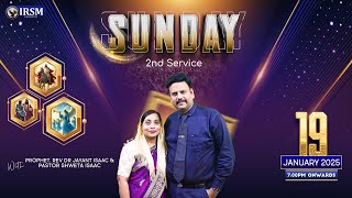 Sunday 2nd Service l 19th January 2025 l Prop. Rev Dr Jayant \u0026 Pas Shweta Isaac