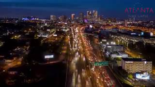 Atlanta: Downtown Connector & Spaghetti Junction : Aerial Hyperlapse