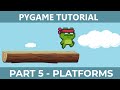 PyGame Endless Vertical Platformer Beginner Tutorial in Python - PART 5 | Platforms