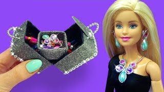 Barbie Doll Makeup Box. DIY for Kids. How to Make Miniature Crafts